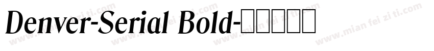 Denver-Serial Bold字体转换